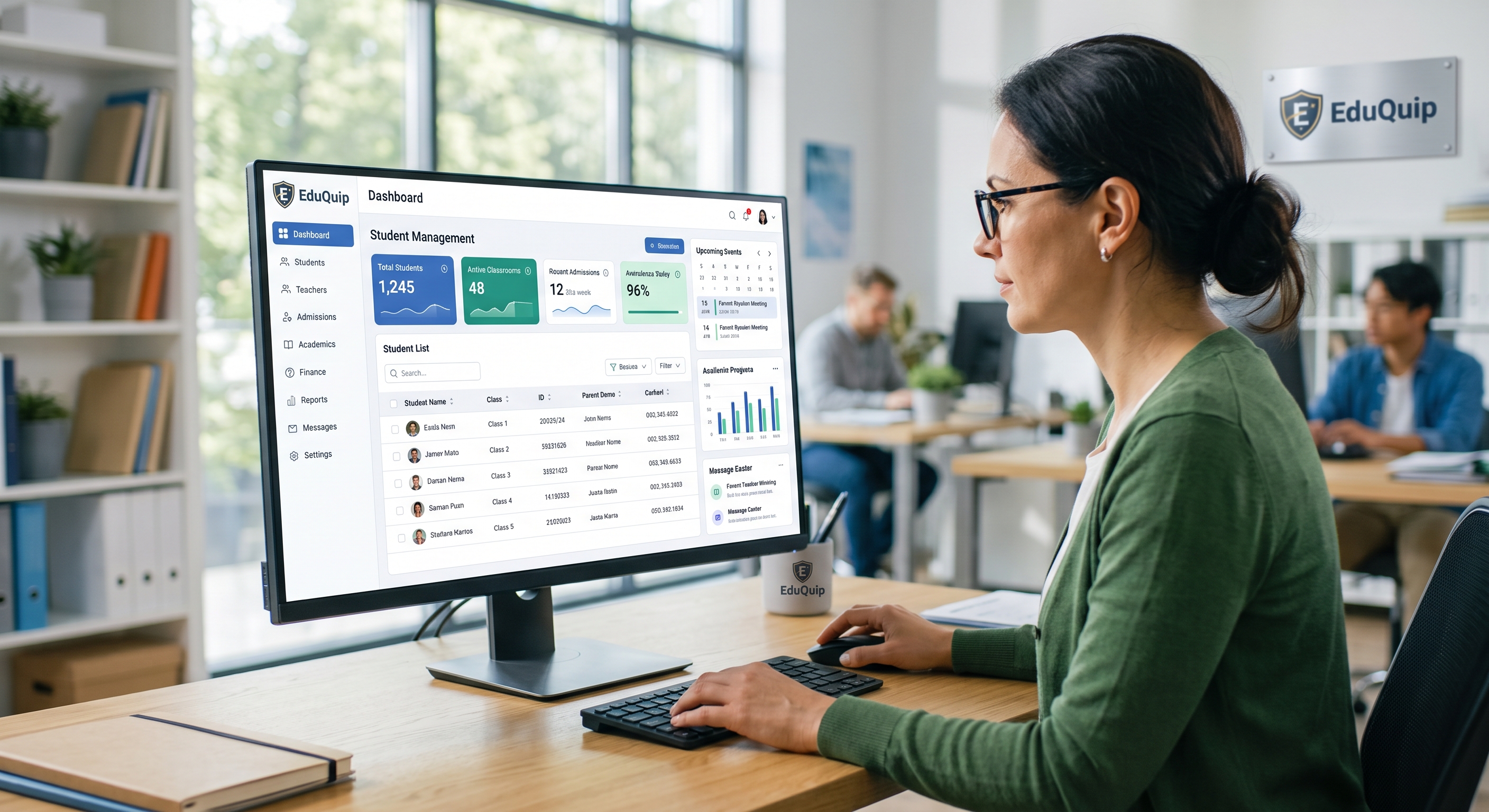 EduQuip ERP Dashboard Preview